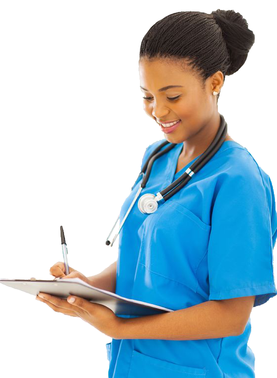  A nurse taking notes